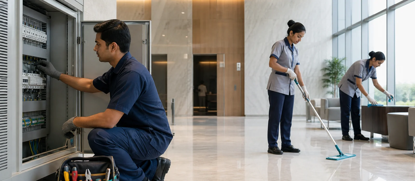 Facility cleaning and maintenance service